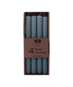 4-pk rillede stagelys - Lys Jade