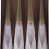 4-pk Adventslys "Langskæg" Grøn