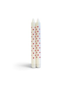 2-pk Kronelys "Røde Hjerter"